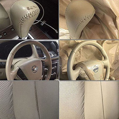 Steering wheel leather repair