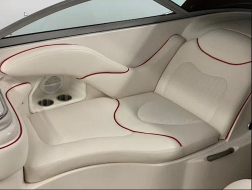 White marine upholstery example