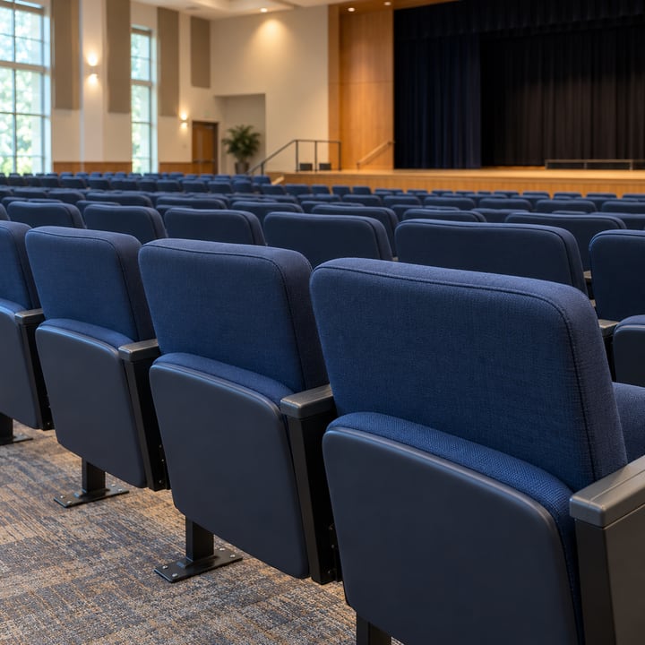 Example image of restored auditorium and community venue seating