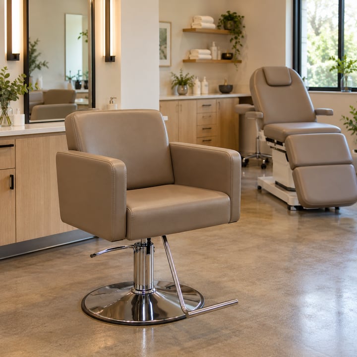 Example image of renewed salon chair and spa treatment seating