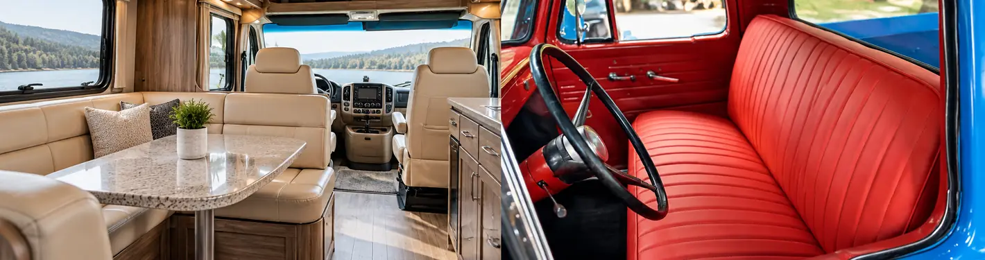 RV and classic vehicle leather interiors
